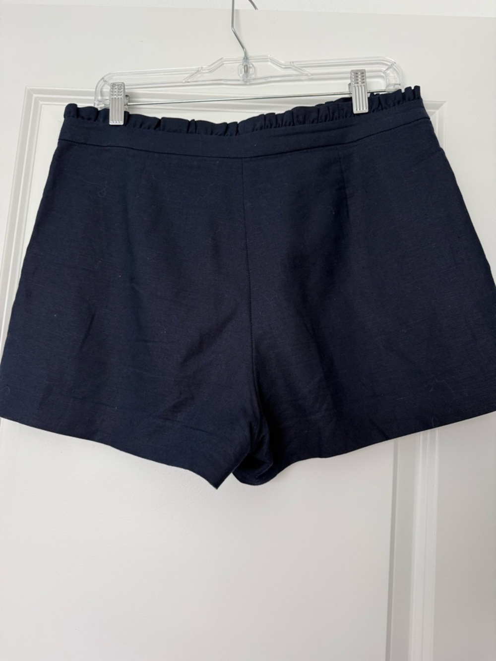 J. Crew Navy High-Waist Shorts with Ruffle Trim - Picture 3 of 5